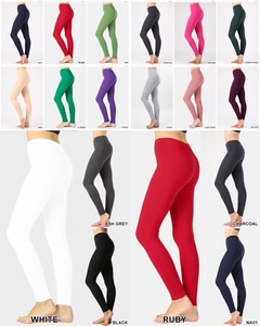 Women S Cotton Spandex Full Length Yoga Leggings Slim Pants Tight