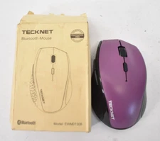Tecknet Bluetooth Mouse 3200 DPI Wireless 2 Year Battery Purple 6 Buttons