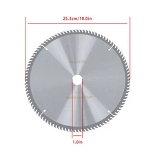 10Inch 100 Tooth Carbide Saw Blade for Wood Aluminum with Nails New