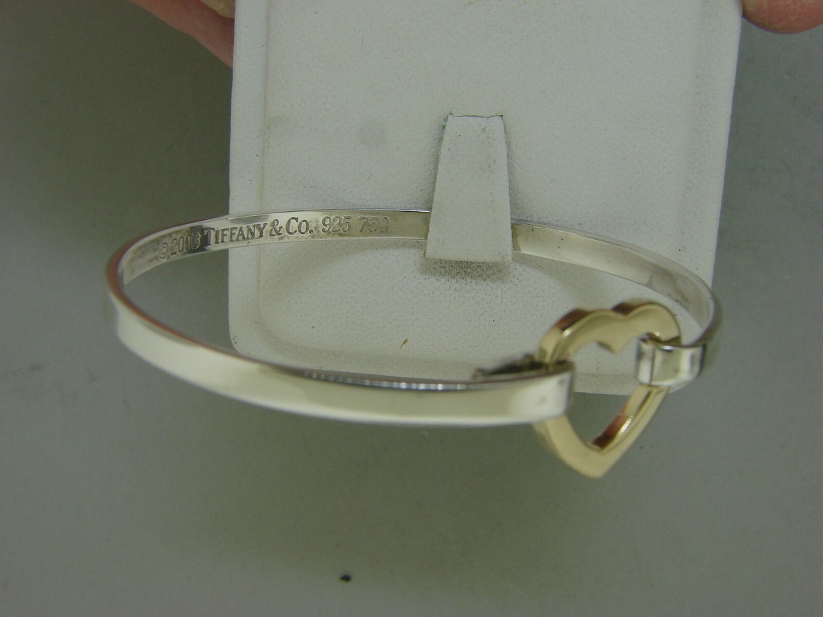 TIFFANY & CO. 2003 18K Yellow Gold Sterling Silver Heart Hook