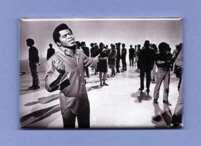 JAMES BROWN *2X3 FRIDGE MAGNET* FUNK SINGER DANCER GODFATHER OF SOUL BLUES SONG 