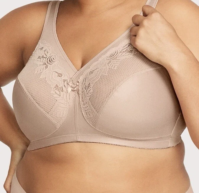 Sujetador Minimizador Glamorise 36G MagicLift Inalámbrico Desnudo Mezcla Algodón 15564 Excelente Foto 2 de 4