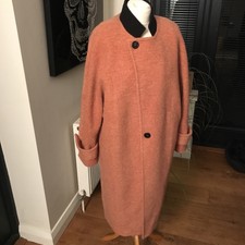 Richmond Terracotta And Black Wool Blend Coat Sz 42 New Rrp £675