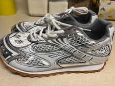 Bottega Veneta Orbit Sneakers Silver/White Si...