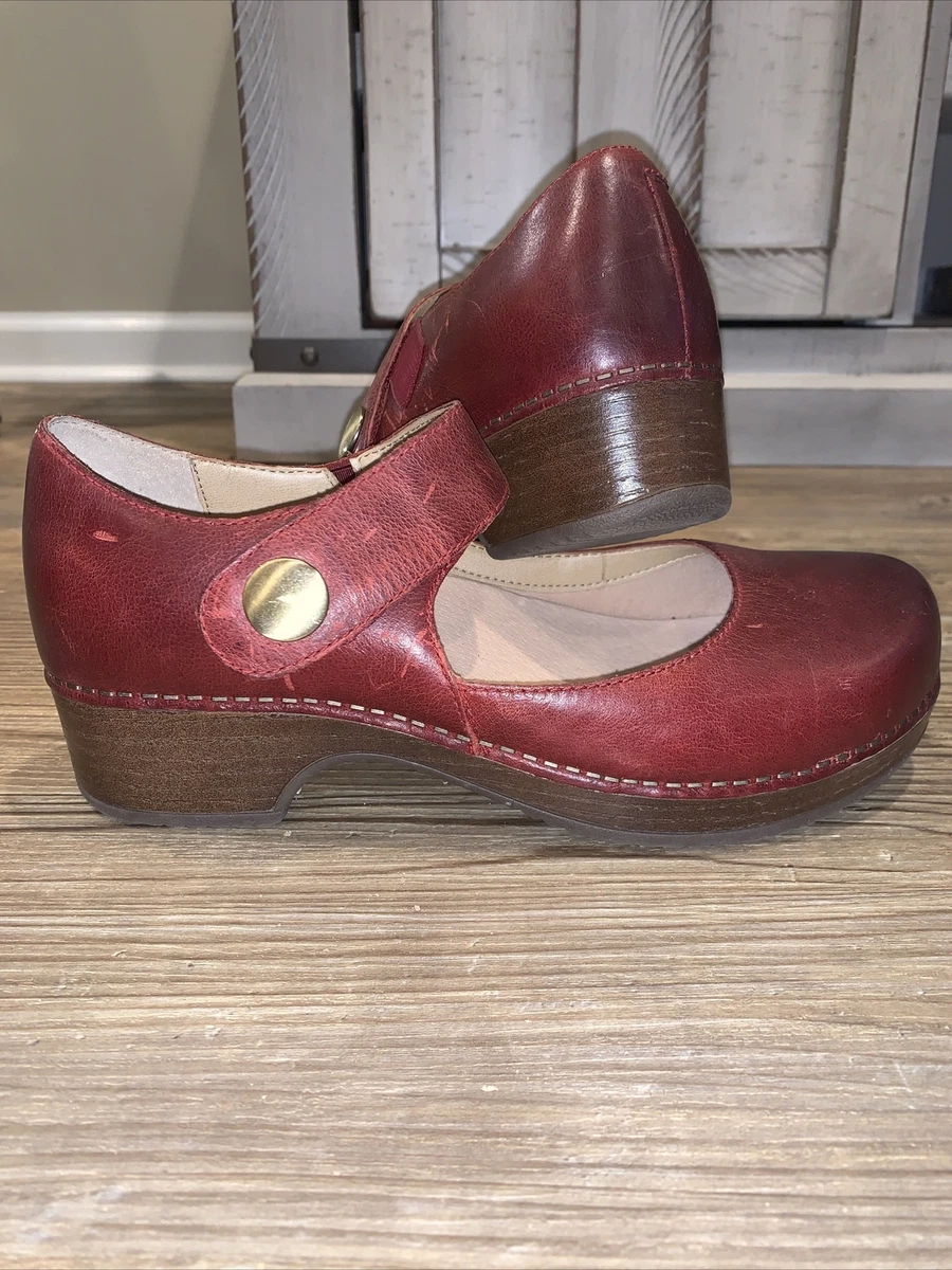 Leather Dansko Beatrice Women s Casual Shoes Red Waxy Burnished