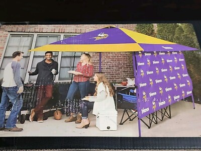 Officially Licensed NFL 12 X12  Minnesota Vikings Pagoda Canopy W/Side Wall 