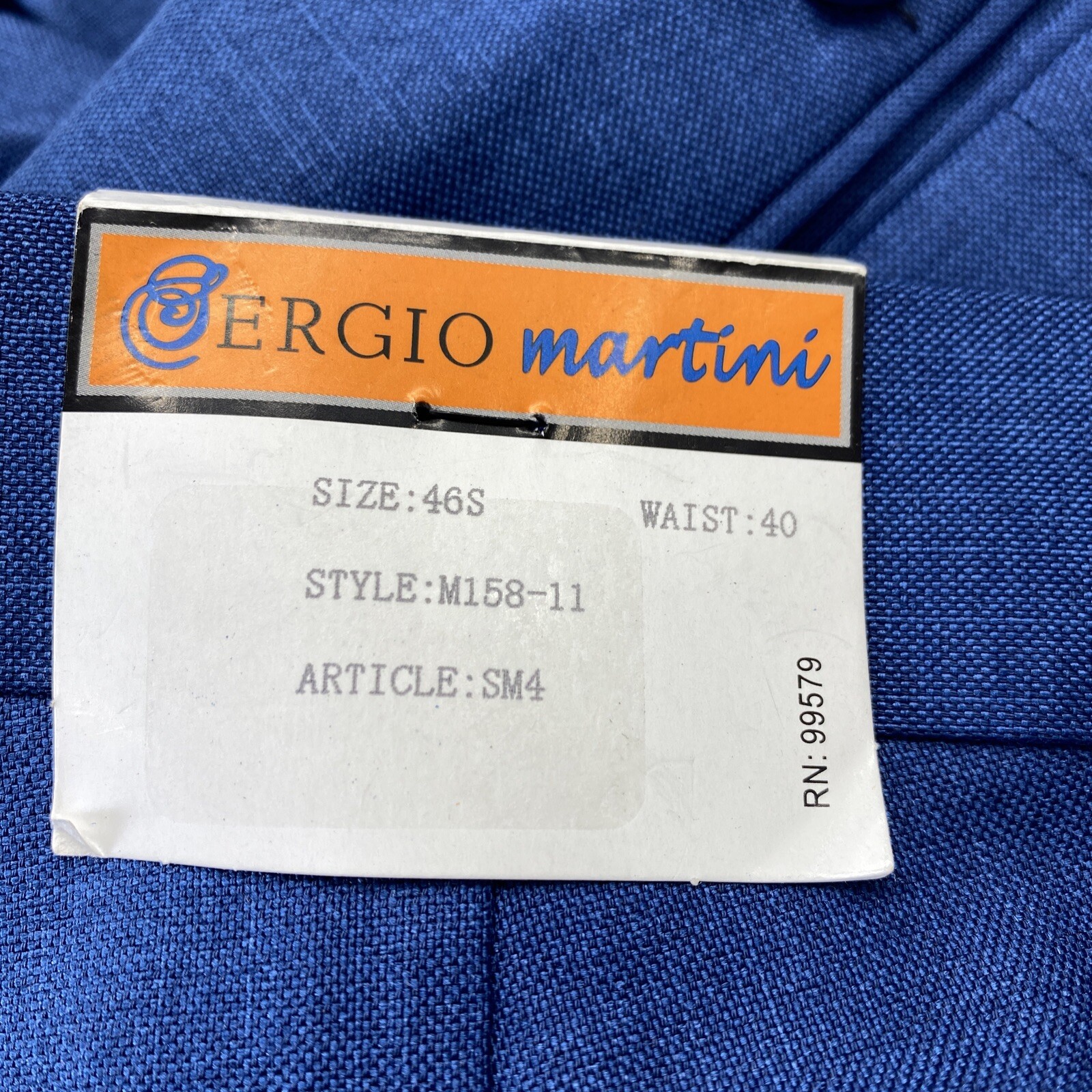 Sergio Martini Blue Flat Front Dress Pants Mens Size 40X36 New eBay