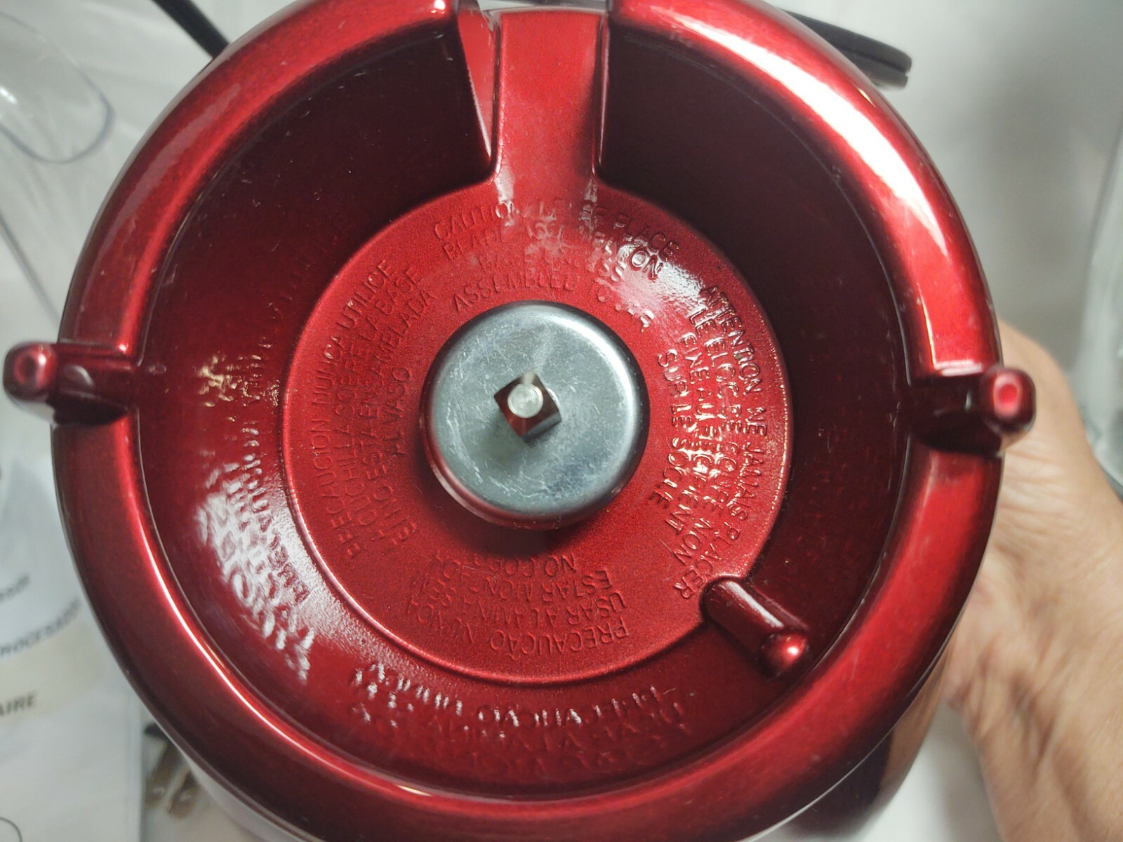 Red Oster 16 Speed Blender Glass Jar Plus Plastic Food Processor All