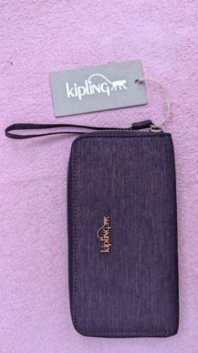 Kipling Alia Spark Aubergine Zip Rectangular Purse BNWT - Picture 5 of 9