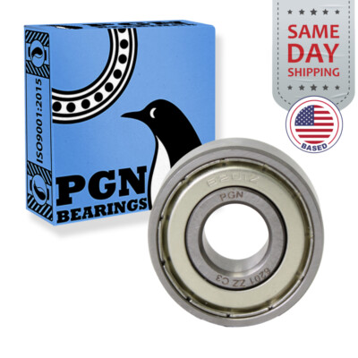 (50) 6201-ZZ Premium Metal Shield Ball Bearing C3 EMQ, 12x32x10, 6201 ZZ 6201z