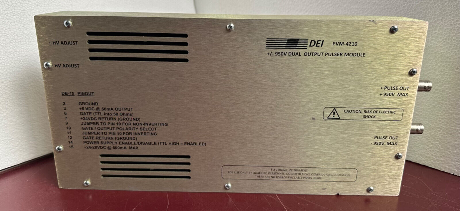 AS IS UNTESTED DEI PVM-4210 +/- 950V DUAL OUTPUT PULSER MODULE | eBay