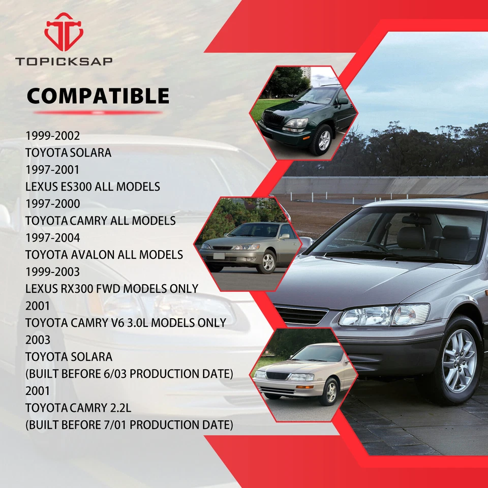 Kit de 4 eslabones de barra estabilizadora delantera trasera para Toyota Camry Avalon Lexus Foto 2 de 4