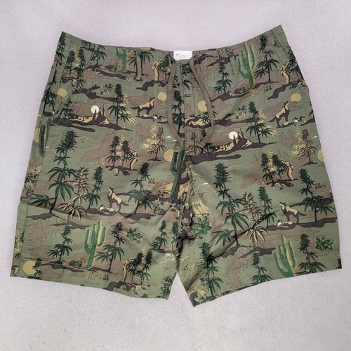 Lucky Brand GANJA Shorts MENS 38 X 9 CASUAL LINEN WEED WESTERN Coyote Cowboy NWT