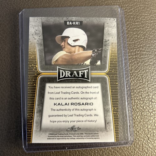 2020 KALAI ROSARIO LEAF DRAFT BASEBALL AUTO BA-KR1 - Picture 2 of 2