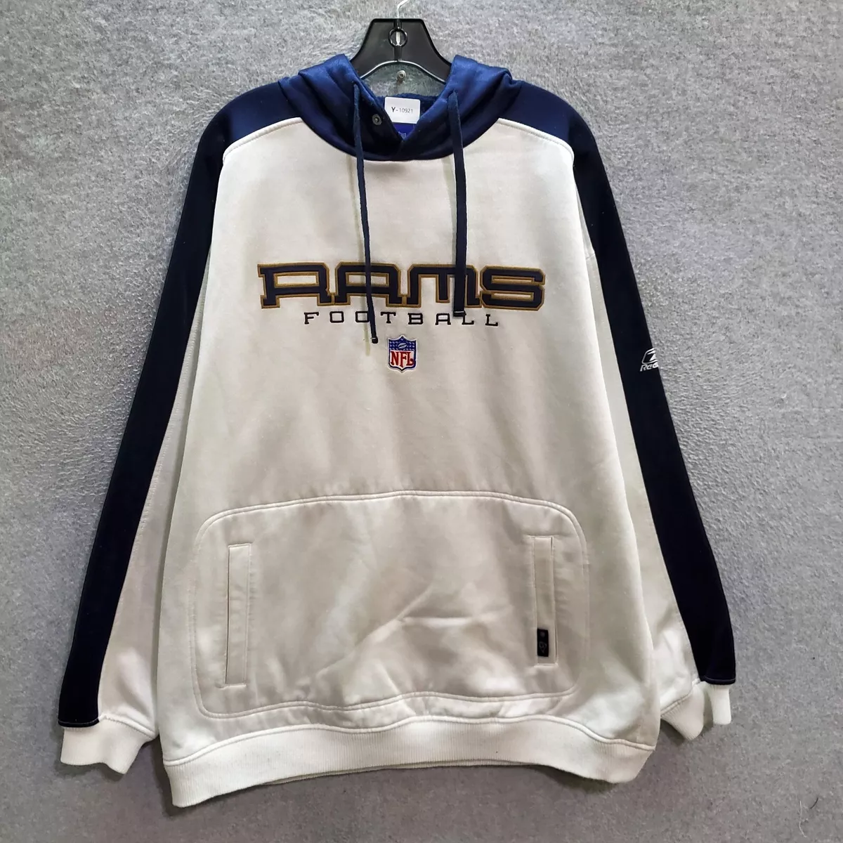 Rams white online hoodie