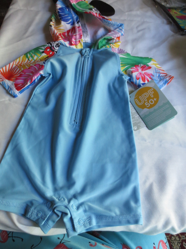2 DISNEY BABY INFANT GIRL/BOY RASHGUARDS, SOX, ALL NWT SUMMER-UP STAY SAFE - 第 4/13 張圖片