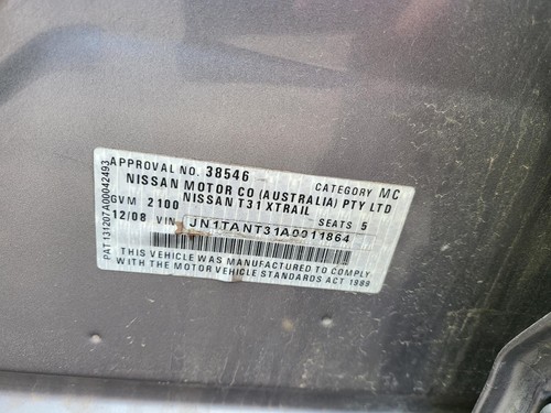 Nissan X-TRAIL 2.5L Petrol Engine QR25DE T31 09/2007-12/2013 - Picture 16 of 16