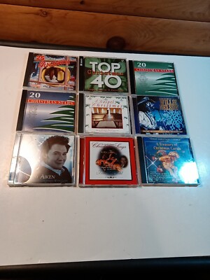 LOT OF 9 CHRISTMAS CDS VARIOUS ARTISTS, Willie Nelson,Clay Aiken, Ect 