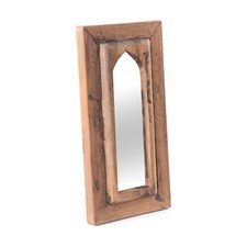 ORIENT WANDSPIEGEL "YARA" | Mahagoni Holz, 40 cm | Marokkanischer Flurspiegel   