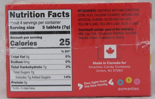 Giant Smarties Original Candy Box of 36 Rolls Fruit Bulk Candies Gluten Free - Picture 8 of 10