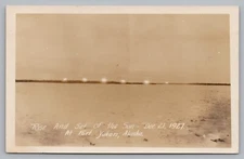 Postcard Rise and Set of the Sun 1927 Fort Yukon Alaska Time Lapse RPPC Unposted