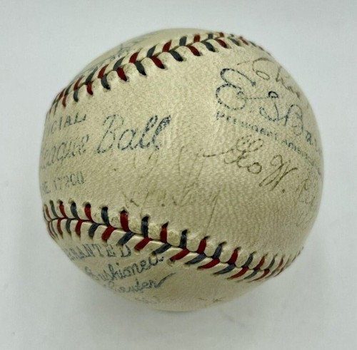 1931 New York Yankees Team Signed OAL Ball Babe Ruth Gehrig Autographs +15 JSA - Picture 11 of 12