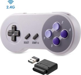 2.4 G Wireless SNES Controller Compatible with Original SNES Super NES, Win IOS