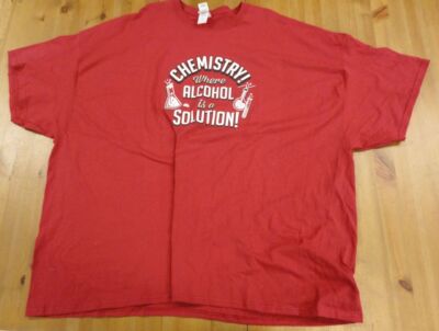 Chemistry - Where Alcohol is a Solution T-Shirt 5XL Off World Designs 3102-5XL