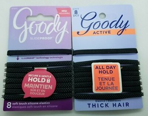 Goody Active Elastic Hair Ties Ponytails 07973 8pc Lot Of 2 Packaging May Vary Ebay