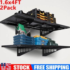 2-Pack 1.6x4ft 20-inch-by-48-inch Floating Wall Shelf Garage Storage Rack Wall