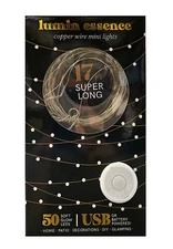 Lumin Essence Copper Wire Mini Lights, USB or Battery Operated – 17 ft