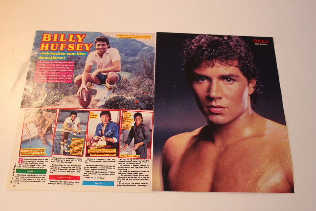 BILLY HUFSEY FAME TV series articleclippings OKEJ magazine 1980s. BREAK  MACHINE | eBay