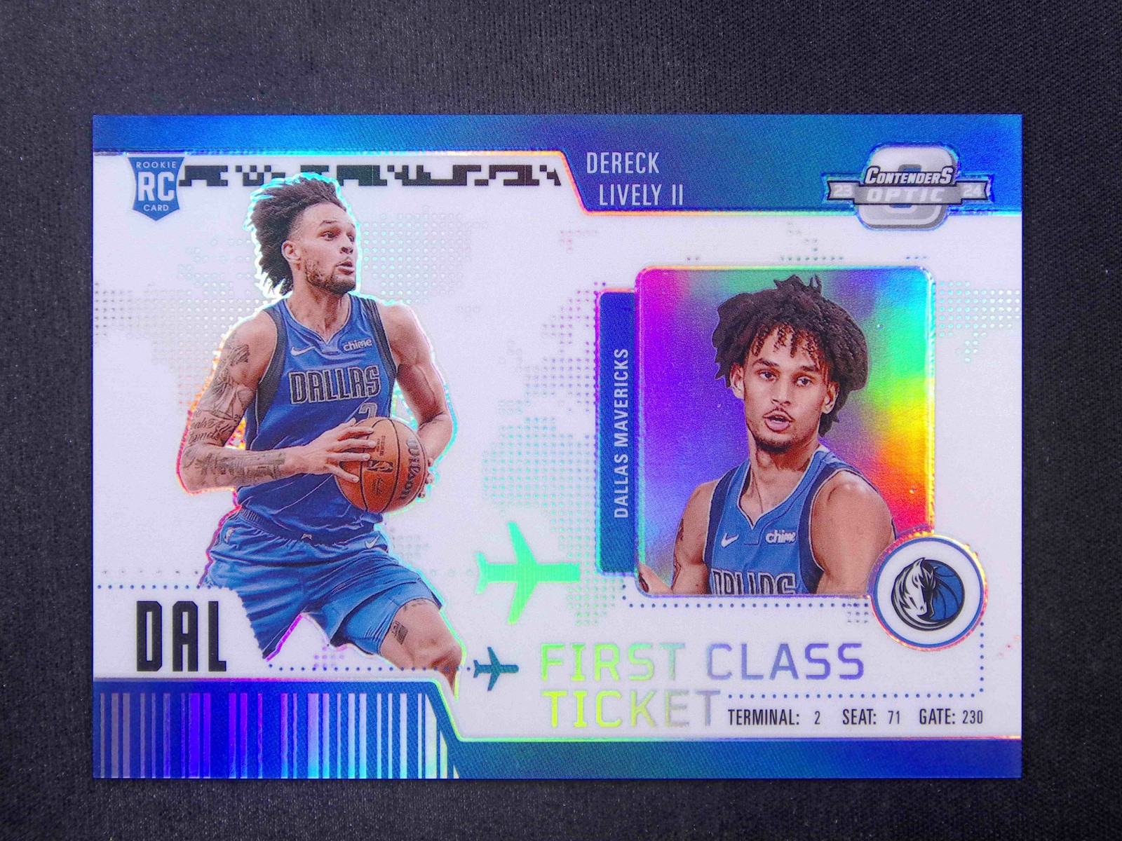 2023-24 Contenders Optic Dereck Lively II #19 RC First Class Ticket Silver