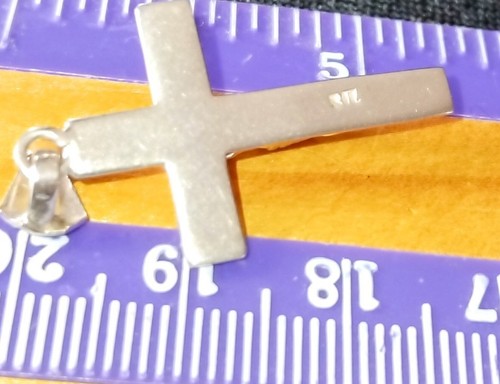 STERLING SILVER 925 CROSS PENDANT VINTAGE CRUCIFIX CHRISTIAN FREE CHAIN & GIFTBO - Picture 7 of 8