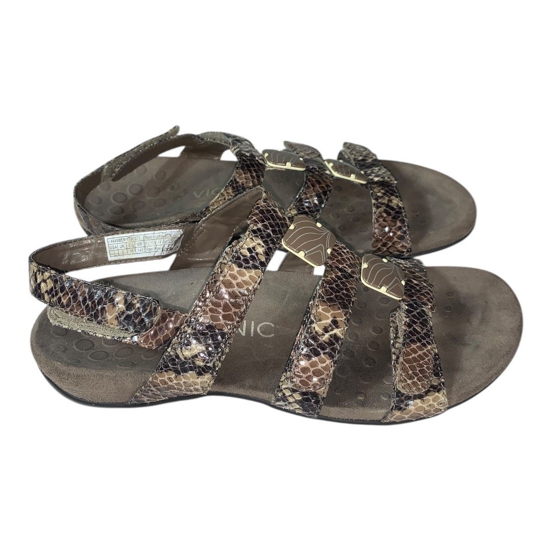 Vionic Amber Sandal Snakeskin Pattern Strappy Sum… - image 5