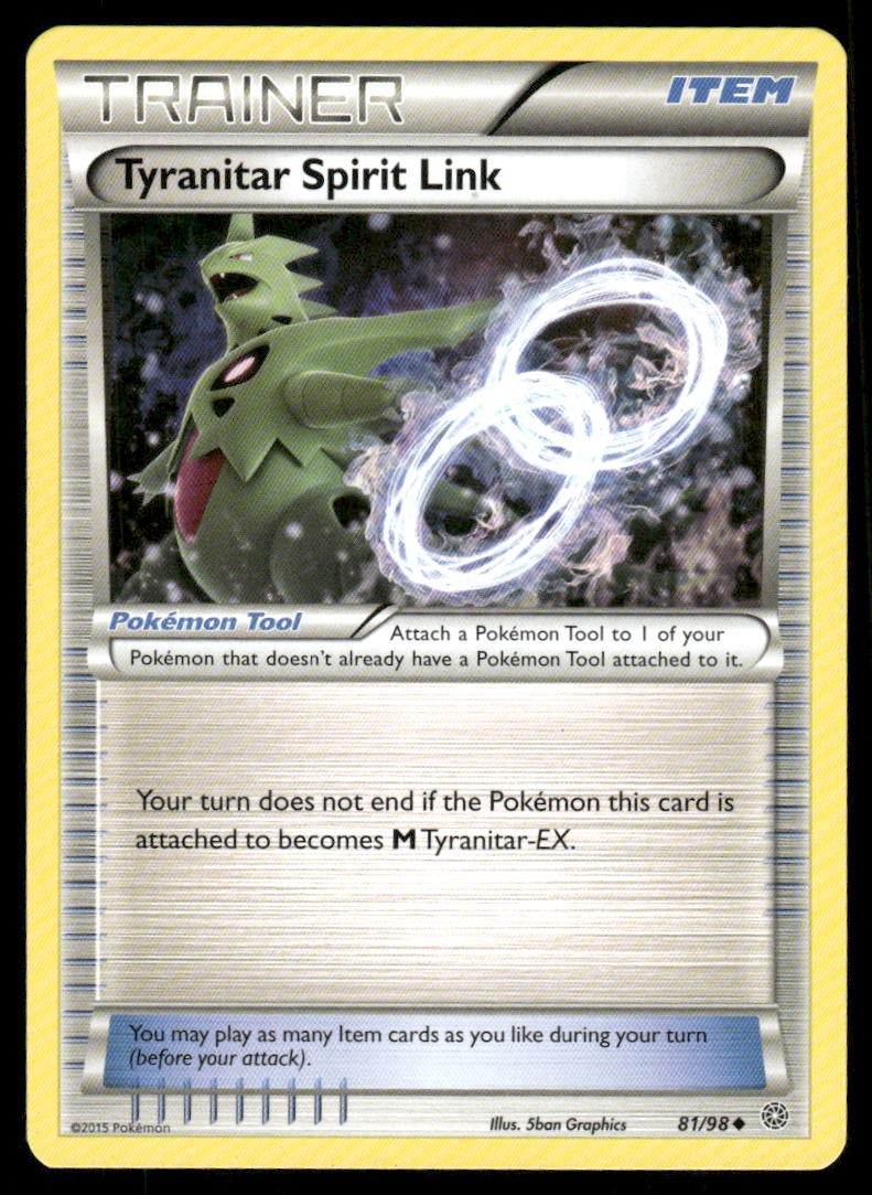 Tyranitar Spirit Link 81/98 Uncommon Ancient Origins Pokemon Lightly Played