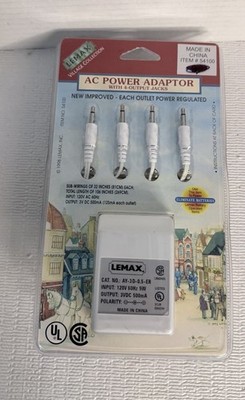 VTG 1998 Lemax AC Power Adapter 4 Output Jacks Item #54100 New Sealed