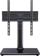 PERLESMITH Universal Swivel TV Stand for 24-60 inch TVs up to 99 lbs, 8 Black 