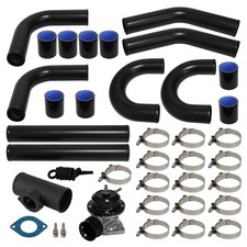 2.5" 63mm Universal Intercooler Pipe Piping Kit + BOV Turbo Blow Off Valve Kit 