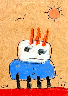 e9Art ACEO 'they pretended not to know who had conjured the unhappy little...'