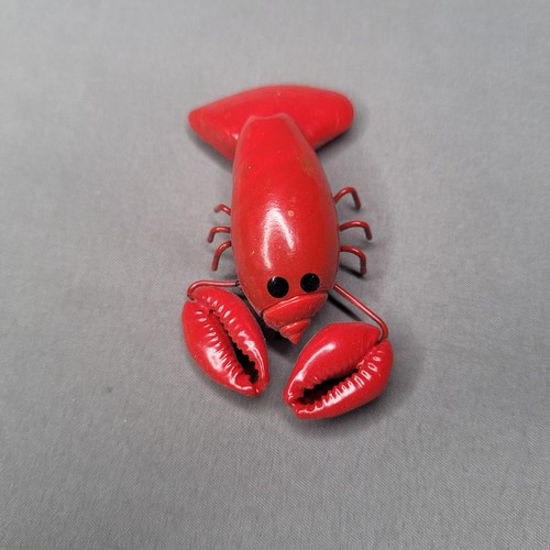 Red Lobster Sea Shell Magnet Fridge Kitchen Decor Refrigerator Ocean Hand Made