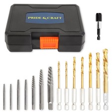 Screw Extractor Set Bolt Extractor HSS Cobalt Left Hand Drill Bit Kit 15 PCS