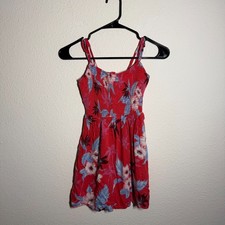 American Eagle Outfitters Mini Dress Womens 2XS Red Floral Smocked Waist Cut Out