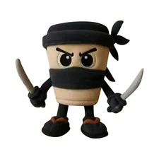 Italian Brainrot Cappuccino Assassino Plush Doll Stuffed Toy AI Cute Gift 25CM