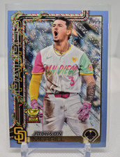 2025 Topps Holiday JACKSON MERRILL #H30 Light Blue and White Glitter Padres 