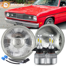 7 Led Headlights Original Look H4 Led Bulb Fit Plymouth Duster 340 1970-1975 7 Led Headlights Original Look H4 Led Bulb Fit Plymouth Duster 340 1970-1975