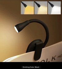 LED Adjustable Book Light Reading Clip On Lamp Night Bright UK