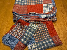 Patchwork Plaid oeko-tex standard 100 Twin Bedspread And Pillow Shams 3 Pc Set