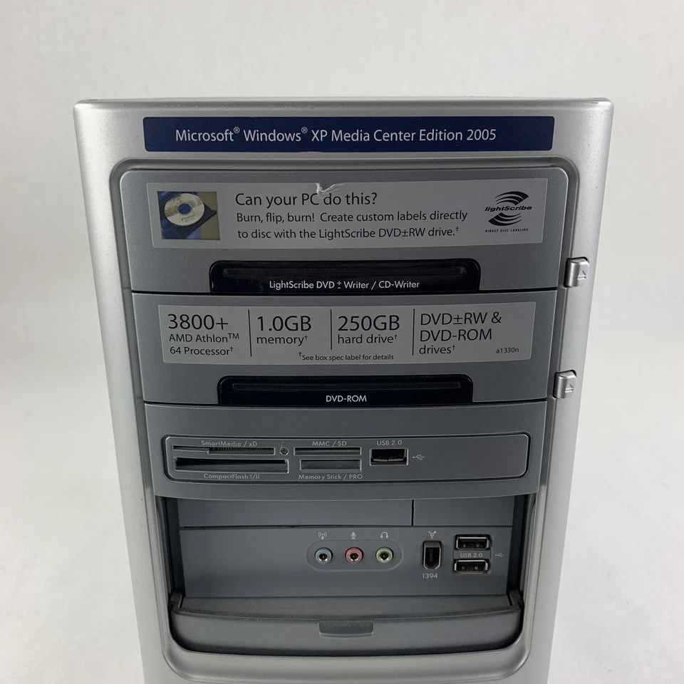 HP Pavilion A1330n Computer AMD Athlon 64 3800+ 2.4 GHz 1 GB Ram No OS No HDD - Image 3 of 4