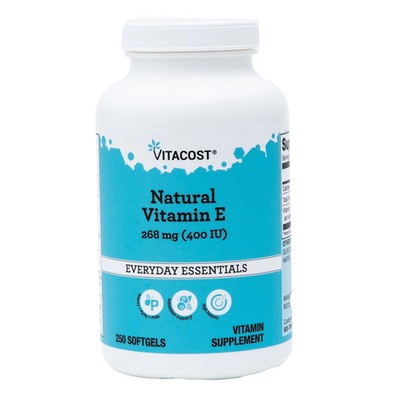 Natural Vitamin E, 268 mg (400 IU), 250 Softgels